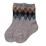 （オーシャン＆グラウンド）Ocean & Ground クルーソックス JAZZ NEP ARGYLE:アーガイル/ダイヤ/ネップ★ S(13cm-15cm グレー