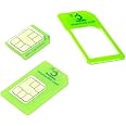 Cismax HD 落下防止機能付Nano SIM MicroSIM 変換アダプター 4点セット グリーン Simピン付 工業用サンドペーパー付 For iPhone Sim 交換 Xperia Galaxy SIM スマホ 拡張 便利 micro 