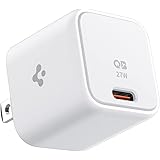 Spigen 急速充電器 type-c iphone 27w [ 超小型 PD 充電器/PPS規格対応/急速充電/USB-C タイプc/PSE / 27w ] iPhone 15 14 13 Plus Pro Max Mini 12 11 Galax