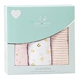 エイデンアンドアネイ ベビー おくるみ 3枚セット swaddling wrap ブランケット (カラー：metallic primrose） aden+anais [並行輸入品]