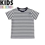 ノースフェイス THE NORTH FACE キッズ 子供服 ショートスリーブボーダーTシャツ S/S Border Tee ボーダー 半袖 Tシャツ コズミックブルー NTJ31618 / 110サ