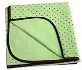 Kushies Receiving Blanket, Green Dots by Kushies