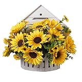 ホームデコレーション人工偽の結婚式のシルクの花ブッシュバスケット、D