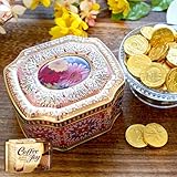 アルバート デイジー缶 チョコレート アルバートコイン チョコ コイン スウィートデイジー 缶 お菓子 ベルギー レトロ 宝石箱 宝箱 プレゼント ギフト (コーヒージョイ付)