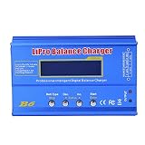 Yctze RC Lipo デジタル バランス充電器 プラグ – リモコン バッテリー充電器 – リチウム電池のインテリジェントな充電と放電 (タミヤプラグ付き) アダプターなし