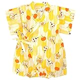 甚平 ロンパース ベビー 女の子 綿100% 日本製生地 グレコ カバーオール イエロー 70cm