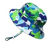 赤ちゃん幼児用子供用50?+ UPFバケットSun Hat with Chinストラップ、サイズ調節可能Aqua Dry