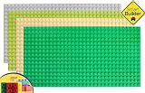 Set of 4 LARGE Building Boards 20''X10'' Duplo Size Blocks Compatible (Only With the bigger size blo