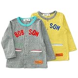 【アウトレット】 Bobson カーディガン(80～130cm) キムラタンの子供服 グレー 130 ( 77219x77719-151a )