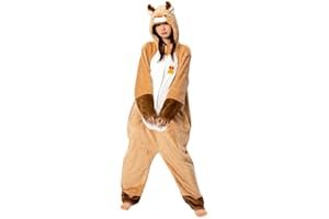 [OLAOLA] トナカイ 着ぐるみ パジャマ クリスマス コスチューム 仮装 コスプレ衣装 パーティー 大人用 可愛い フランネル素材 男女兼用