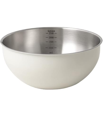 Amazon.co.jp: ボウル ステンレス 注ぎ口 目盛り付き 耐熱ボウル 深型