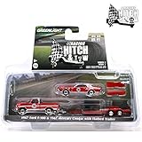 GREENLIGHT 1:64SCALE RACING HITCH & TOW SERIES 2 " グリーンライト 1:64スケール レーシング ヒッチ&トウ シリーズ 2「1967 フォード F-100 & 1967 マーキュリークーガー ウィズ フラットベッド トレーラー」 [並行輸入品]
