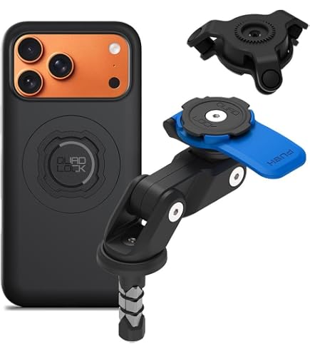 Quad Lock Fork Stem Motorcycle Phone Mount PRO Kit with Vibration