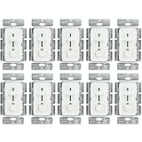 Sunlite、スライドDimmer with LED / On / Offスイッチ 10 Pack E1030/W/10PK 10
