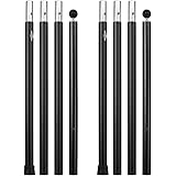 Soomloomアルミポール テント･タープ設営用 A6061アルミニウム 外径33mm ４節連結 1本/2本入り 分割式 プッシュボタン式 多段階調節可能 キャンプギア