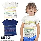 (ディラッシュ)DILASH 盛夏'15 顔料プリント半袖Tシャツ 110 ネイビー