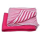green sprouts Muslin Swaddle Blankets made from Organic Cotton,Hot Pink Set by green sprouts