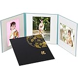 成人式 写真台紙　3面　6切3枚　雅　黒　 ロゴ「祝」 ゴールド箔 中枠白色　六切り 三面 アルバム　　婚礼 結婚 成人式 ベビー 成人 20歳　記念日 フォトアルバム　クラウンハート (黒)