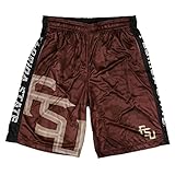 KLEW NCAA Florida State Seminoles Bigロゴポリエステルショーツ S レッド