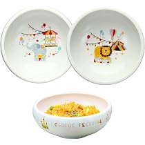 Amazon.co.jp: 暮らしの彩り 子供食器 2柄セット どうぶつサーカス