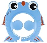 EOZY ベビー シャンプーハット シャワー防水帽 赤ちゃん用 耳のシールド付き 子供 キッズ洗髪 防水 サイズ調整可能 幼児用品 ブルー