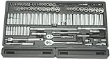 Advanced Tool Design Model ATD-1380 106 Piece 1/4' and 3/8' Drive 6-Point Socket Set in Blow Molded 