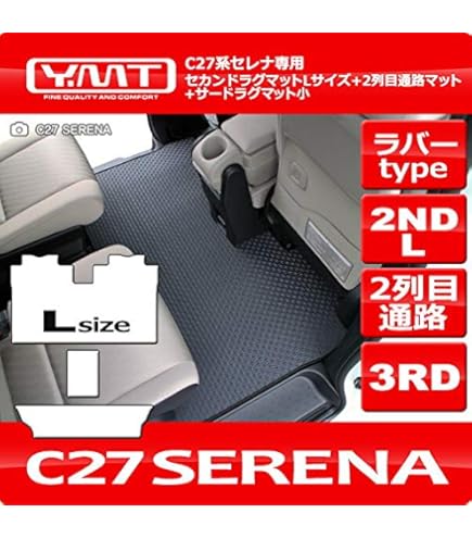 Amazon | YMT セレナ C27 ラバー製ラゲッジマット(トランク