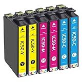 互換インクカートリッジ 50 ic6cl50 6本セットICC50シアン ICM50マゼンタ ICY50イエロー各2個 風船ふうせんインクEP-301/302/4004/702A/703A/704A/705A/774A/801A/802A/803AW/804AR/901F/902A/903F/904A/PM-A820/A840S/A920/A940/D870/G4500等用