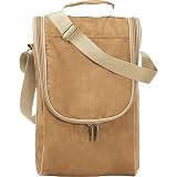 Picnic Plus Psm-128Cm Double Bottle Wine Tote- Camel Suede
