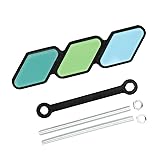 BLOOPIC 車フロントグリル グリル 三色 バッジジエンブレム ステッカーデカール 取り付けが簡単 Rav4 およびその他のモデルに適し オートカーアクセサリー 車の外装装飾