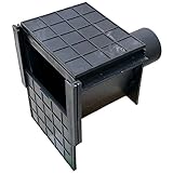 水番 (水田用 給排水口 ) デラックスタイプ 蓋付 黒( 田 田んぼ の 水位 調整 水門 、 水田 用 排水口 吸水口 取水栓 ) サンポリ DPZ