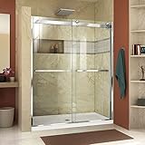 DreamLine shdr-636076h essence-h 56 – 60 " W x 76 " H semi-framelessバイパスシャワーD、 SHDR-636076H-01 1