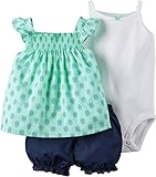 カーターズ Carter's ボディスーツ + チュニック + パンツ 豪華3点セット 3-Piece Bodysuit & Diaper Cover Set 6M (61-67cm)