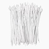 Honbay 100個ホワイトプラスチックRepeatedビーズケーブルタイツイストネクタイ