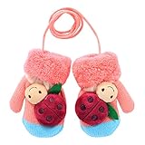 1ペア子供用'冬グローブニットミトンスリング( 1 – 3 Years ) Beetleピンク/ブルー