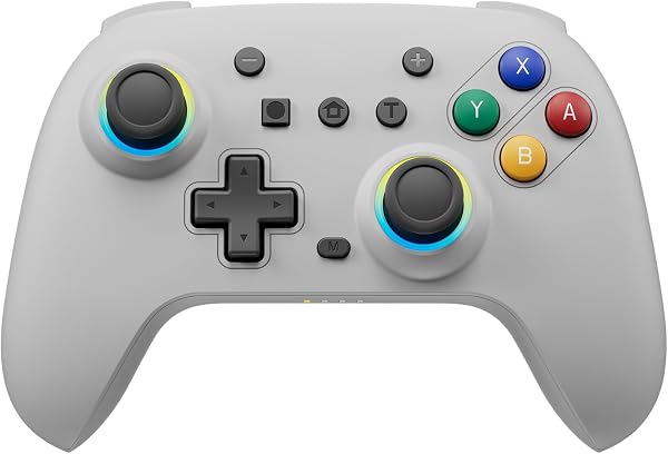 Switch コントローラー ワイヤレス ホール効果スティック RGBライト 背面ボタン付き スイッチ コントローラー TURBO連射 4段階振動調整 6軸ジャイロセンサー 800mAhバッテリー Switch/Switch2/PC/Android/IOSに対応 プロコン - 1