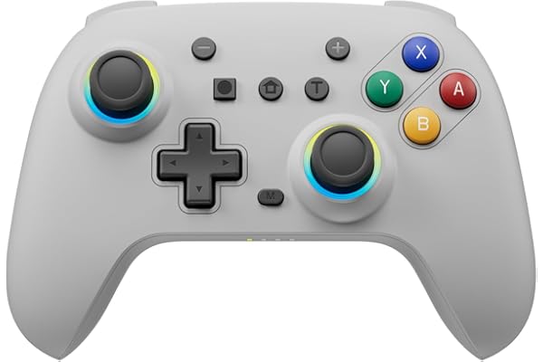 Switch コントローラー ワイヤレス ホール効果スティック RGBライト 背面ボタン付き スイッチ コントローラー TURBO連射 4段階振動調整 6軸ジャイロセンサー 800mAhバッテリー Switch/Switch2/PC/Android/IOSに対応 プロコン