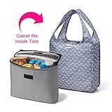 RuMe Bags Mini Tote with 2Cool Insulated Lunch Bag Cooler Set of 2 (Marshall Grey) [並行輸入品]