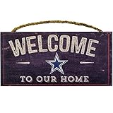 NFLダラス・カウボーイズ12 " x 6 "アンティーク調Welcome to Our Home Wood Sign