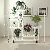 消毒木製フラワースタンド アンティーク5層天然広葉樹屋内/屋外植物劇場折りたたみポータブルハーブブース温室ウッドシェルフ庭装飾 強い支持力 (色 : C-2)