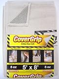 CoverGrip 005808 8 oz Canvas Safety Drop Cloth, 5' x 8' by CoverGrip