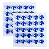 105 ラインストーンシール(デコシール) パールタイプ 10ミリ【ブルー】2シート きらきらぷんぷん丸