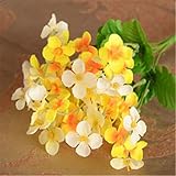 1pc 18ヘッド人工シミュレーションMiniプリムローズ花ブーケFake Flower Arrangements forホームウェディング装飾 M イエロー 7I41156OA44WJ4ZY