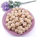 木製ビーズTeething DIY Geometrical八角形スペーサーTeether Maple木製ジュエリーチャーム環境に優しいベビーおもちゃアクセサリー
