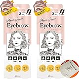 【Amazon限定セット】 アイブロウペンシル リキッド パウダー | アイブロー 眉毛ライナー リヌエ L&P 06 ピンクブラウン (8g × 2個)