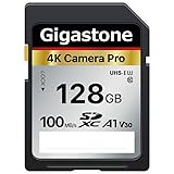 Gigastone SDカード 128GB メモリーカード A1 V30 U3 Class 10 SDXC 高速 4K UHD & Full HD ビデオ Canon Nikon など デジタルカメラ 一眼レフ対応 ミニケース1個付き