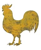 Designocrasy Rooster Silhouette Sign Rustic Handcrafted Wooden Wall Art, Home Decor 18" [並行輸入品]