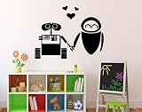 Wall - E and Eva壁アートデカールディズニー漫画ロボットビニールステッカーホームデコレーションアイデア内部リムーバブル子供部屋壁アート4 ( WLE )