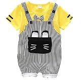 [ラブラミックス] 子供服 ベビー服 キッズ tシャツ サロペット半袖 ロンパース オーバーオール とら セットアップ 黄色 70
