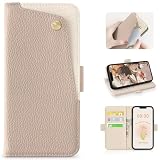 CASSYOOK 適合 いphone12 ケース 手帳型 スマホケース iphone 12 /12pro 手帳型 ケース おしゃれ iphone 12 カバー 手帳型 アイフォン12 ケース 手帳型 あいふぉん12ケース pro 高級PUレザー 全面保護 表面ポケット便利 カード収納 スタンド機能(アプリコット)